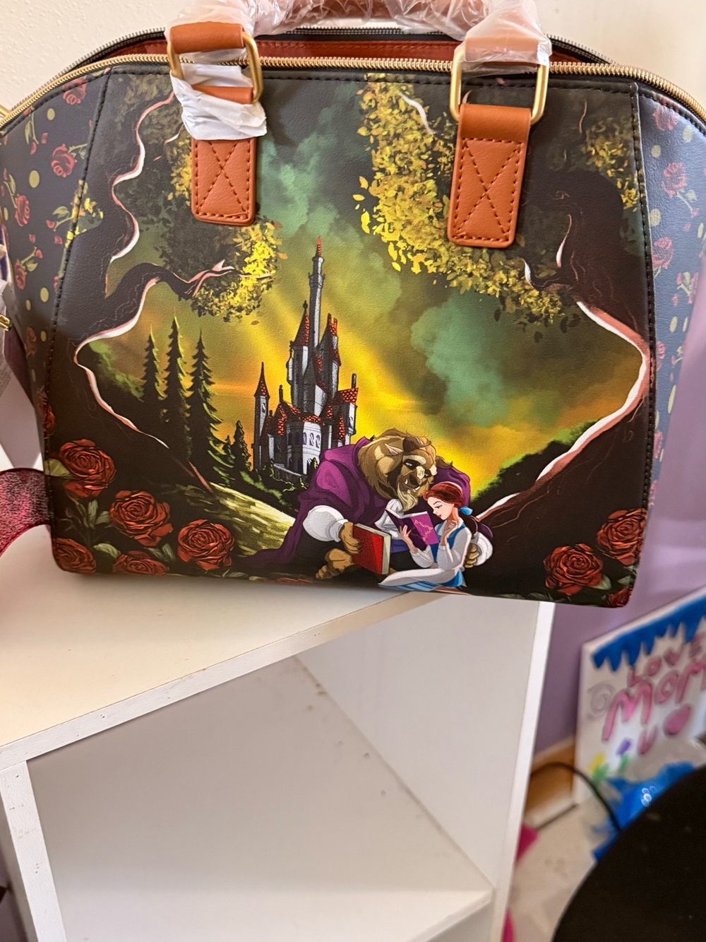 Loungefly beauty and the beast tote